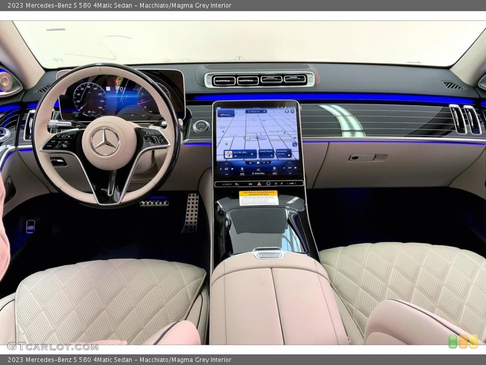 Macchiato/Magma Grey Interior Dashboard for the 2023 Mercedes-Benz S 580 4Matic Sedan #145307450
