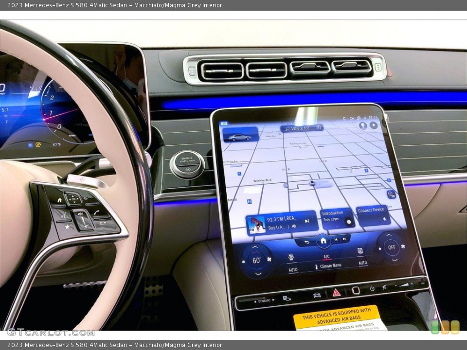 Macchiato/Magma Grey Interior Navigation for the 2023 Mercedes-Benz S 580 4Matic Sedan #145307480