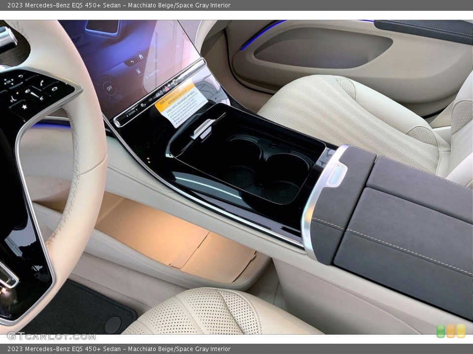 Macchiato Beige/Space Gray Interior Controls for the 2023 Mercedes-Benz EQS 450+ Sedan #145307870