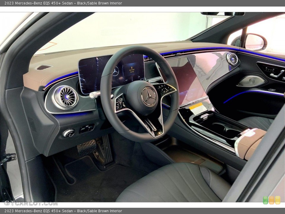 Black/Sable Brown Interior Front Seat for the 2023 Mercedes-Benz EQS 450+ Sedan #145308137