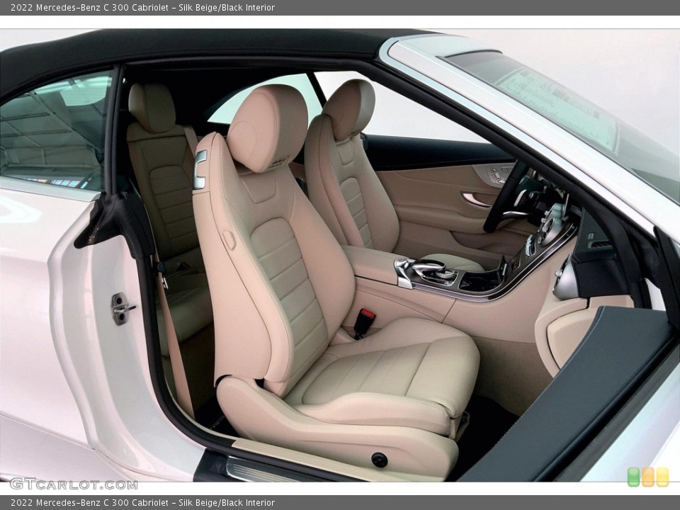 Silk Beige/Black Interior Photo for the 2022 Mercedes-Benz C 300 Cabriolet #145308575