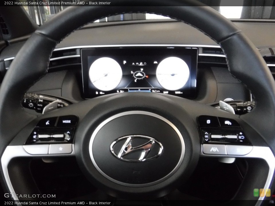 Black Interior Steering Wheel for the 2022 Hyundai Santa Cruz Limited Premium AWD #145309917