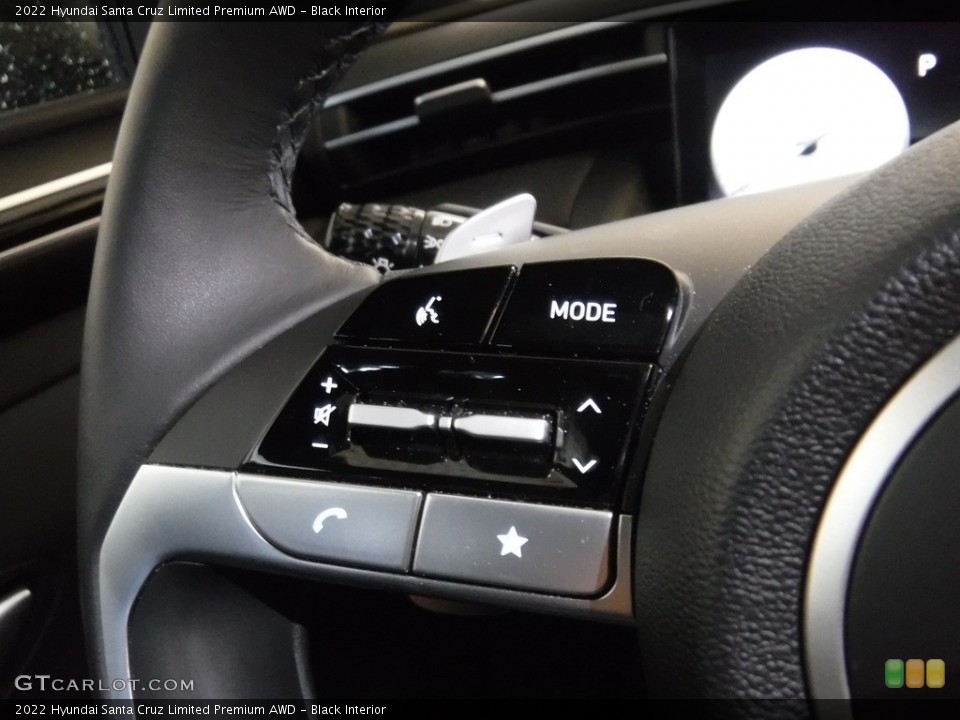 Black Interior Steering Wheel for the 2022 Hyundai Santa Cruz Limited Premium AWD #145309998