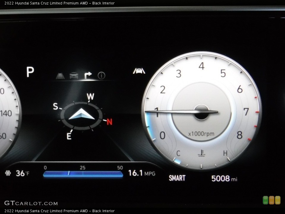 Black Interior Gauges for the 2022 Hyundai Santa Cruz Limited Premium AWD #145310124