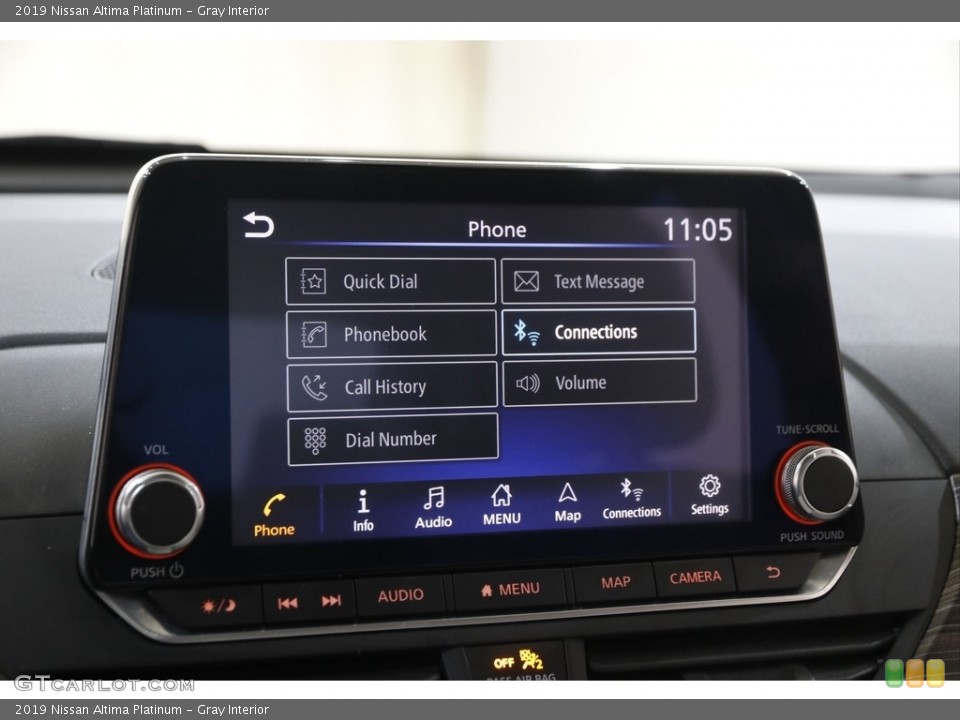 Gray Interior Controls for the 2019 Nissan Altima Platinum #145310277