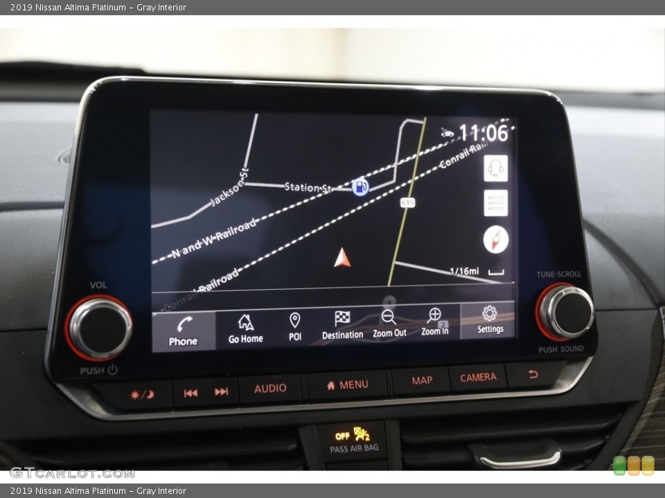Gray Interior Navigation for the 2019 Nissan Altima Platinum #145310295