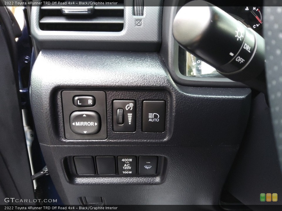 Black/Graphite Interior Controls for the 2022 Toyota 4Runner TRD Off Road 4x4 #145312406