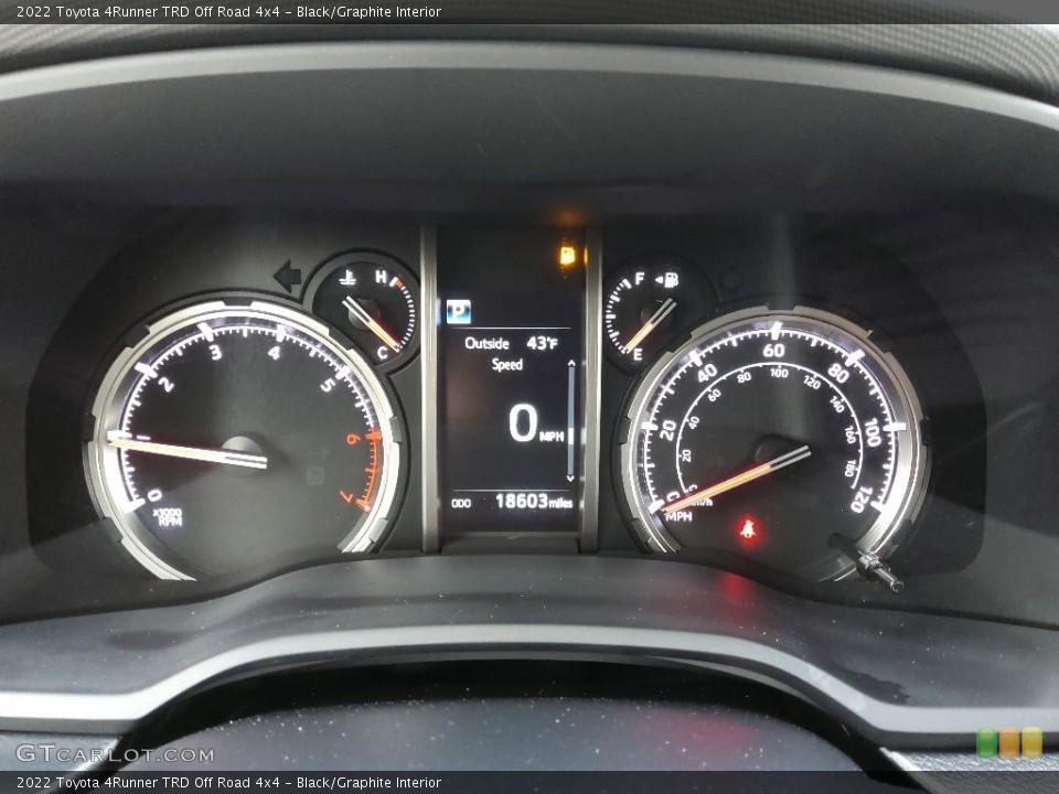 Black/Graphite Interior Gauges for the 2022 Toyota 4Runner TRD Off Road 4x4 #145312439