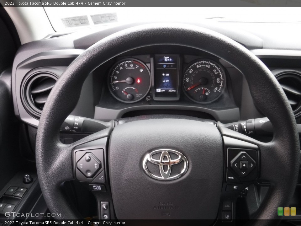 Cement Gray Interior Steering Wheel for the 2022 Toyota Tacoma SR5 Double Cab 4x4 #145313476