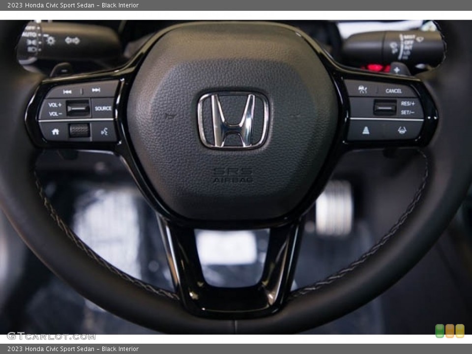 Black Interior Steering Wheel for the 2023 Honda Civic Sport Sedan #145315047