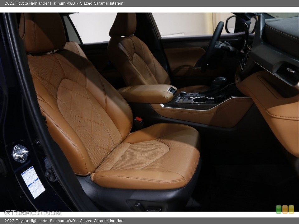 Glazed Caramel Interior Front Seat for the 2022 Toyota Highlander Platinum AWD #145319082