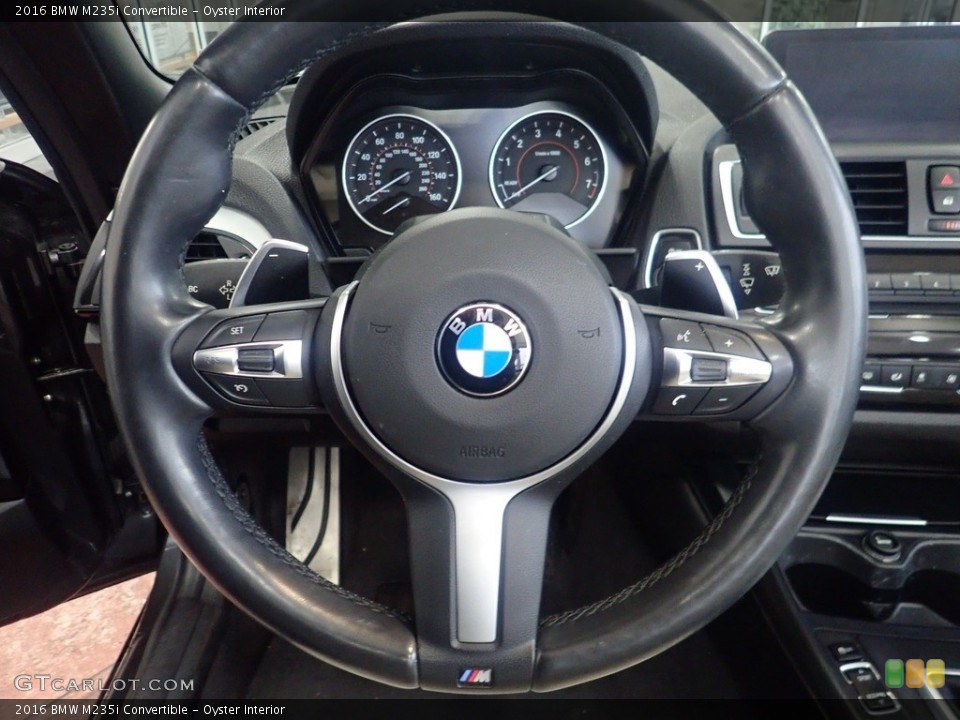 Oyster Interior Steering Wheel for the 2016 BMW M235i Convertible #145321456