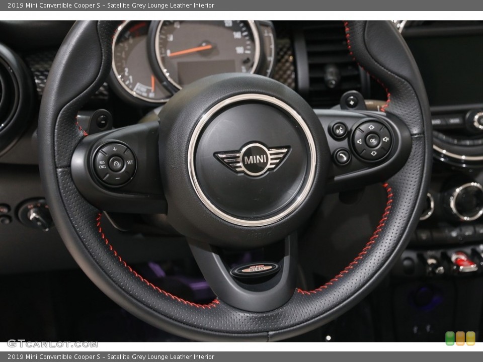 Satellite Grey Lounge Leather Interior Steering Wheel for the 2019 Mini Convertible Cooper S #145321948