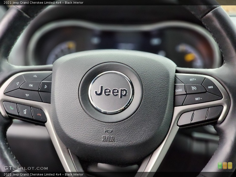 Black Interior Steering Wheel for the 2021 Jeep Grand Cherokee Limited 4x4 #145323067