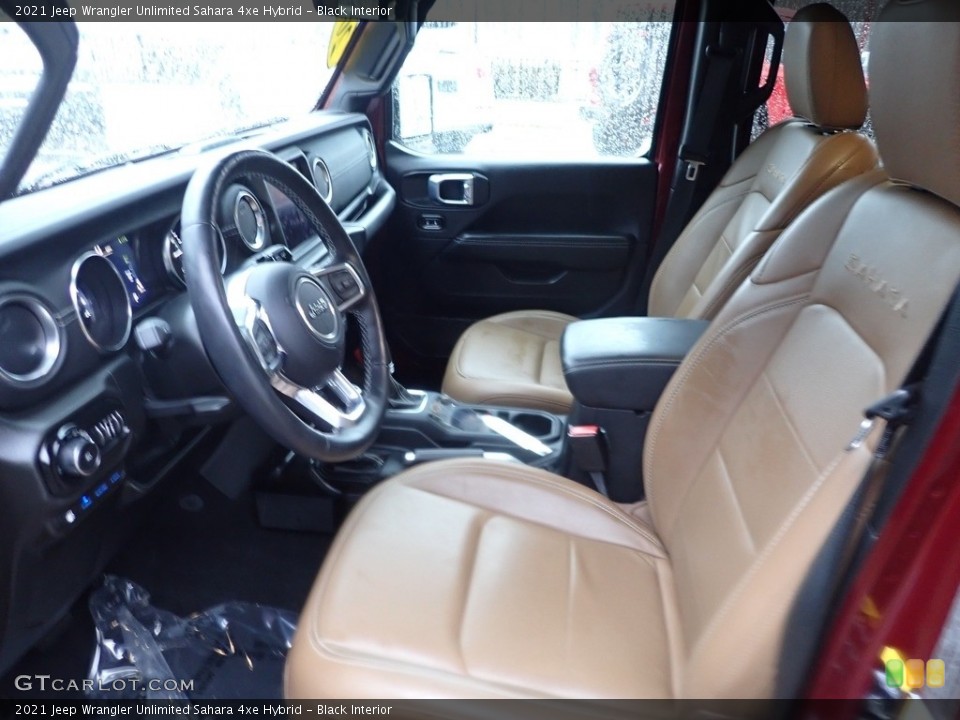 Black Interior Front Seat for the 2021 Jeep Wrangler Unlimited Sahara 4xe Hybrid #145323085