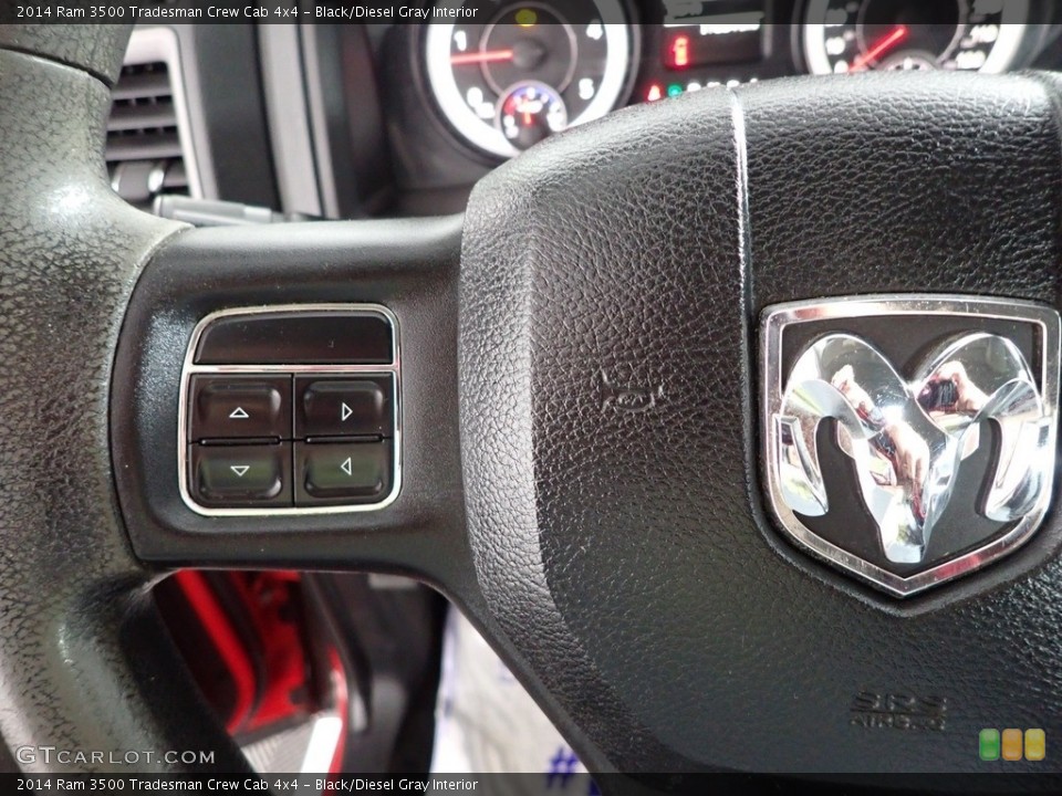 Black/Diesel Gray Interior Steering Wheel for the 2014 Ram 3500 Tradesman Crew Cab 4x4 #145324657