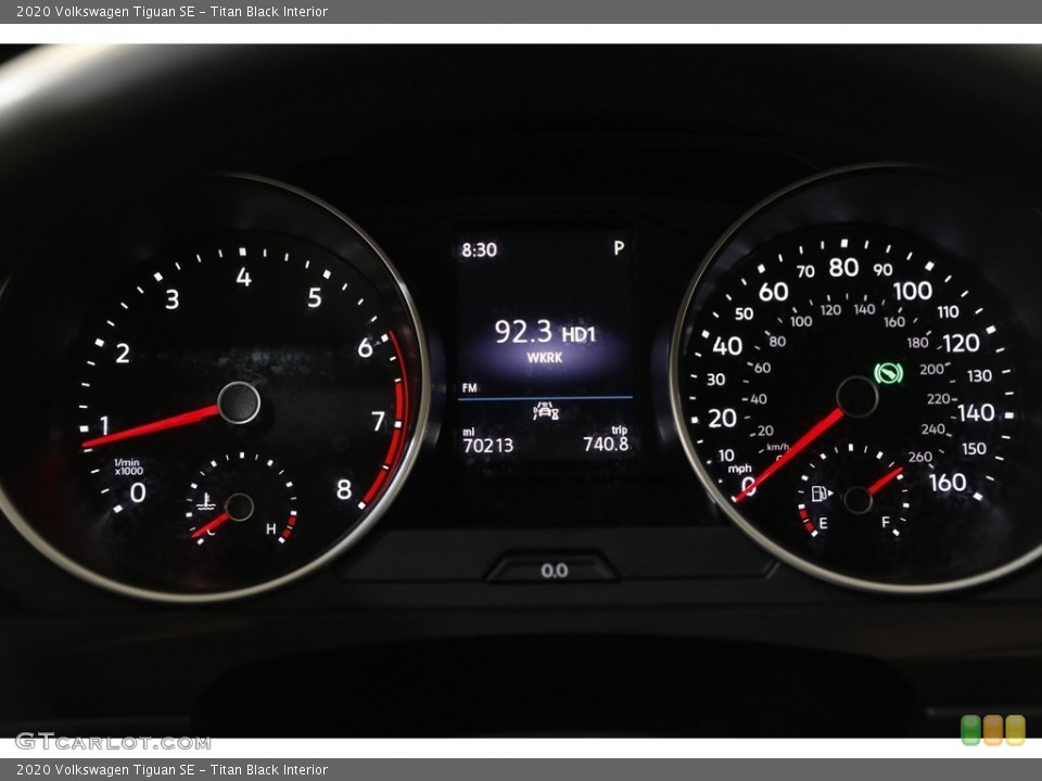 Titan Black Interior Gauges for the 2020 Volkswagen Tiguan SE #145329181