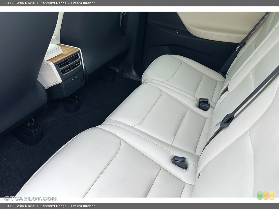 Cream Interior Rear Seat for the 2019 Tesla Model X Standard Range #145330817