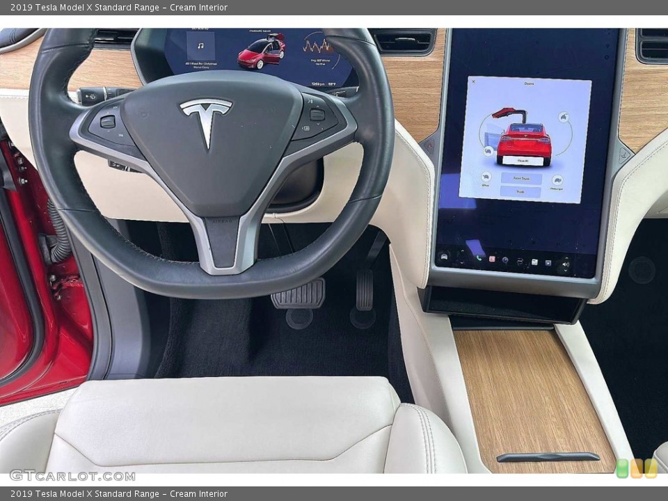 Cream Interior Dashboard for the 2019 Tesla Model X Standard Range #145330878