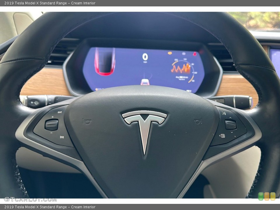 Cream Interior Steering Wheel for the 2019 Tesla Model X Standard Range #145331081