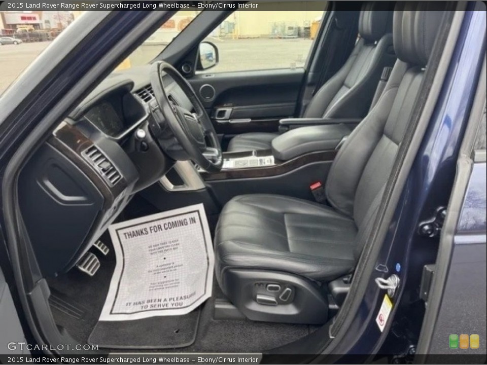 Ebony/Cirrus Interior Front Seat for the 2015 Land Rover Range Rover Supercharged Long Wheelbase #145333443