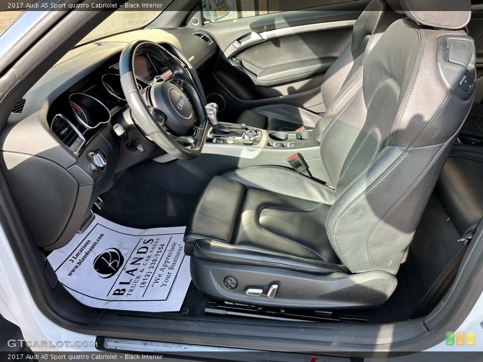 Black Interior Front Seat for the 2017 Audi A5 Sport quattro Cabriolet #145337649