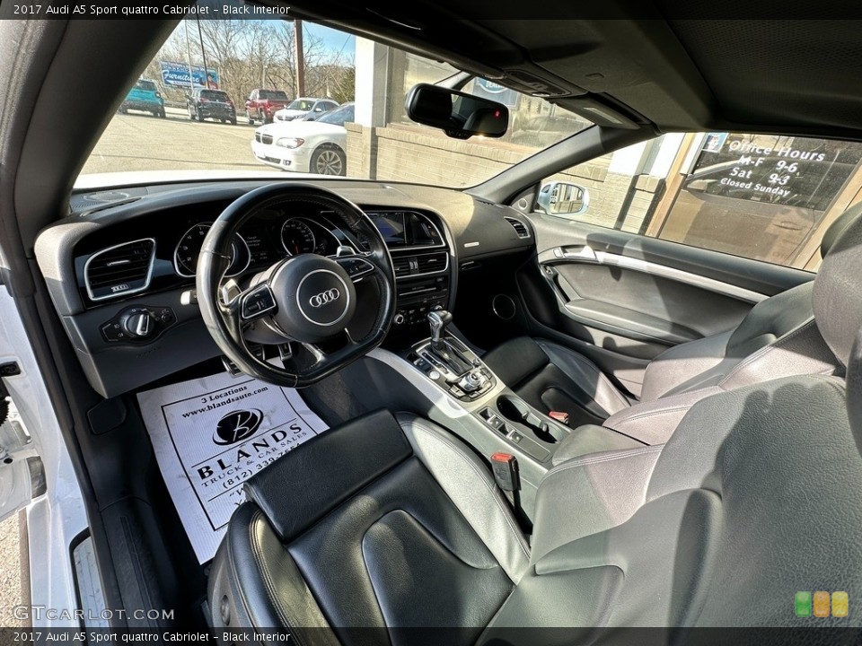 Black Interior Front Seat for the 2017 Audi A5 Sport quattro Cabriolet #145337721