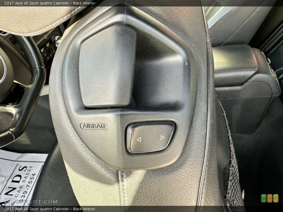 Black Interior Controls for the 2017 Audi A5 Sport quattro Cabriolet #145337745