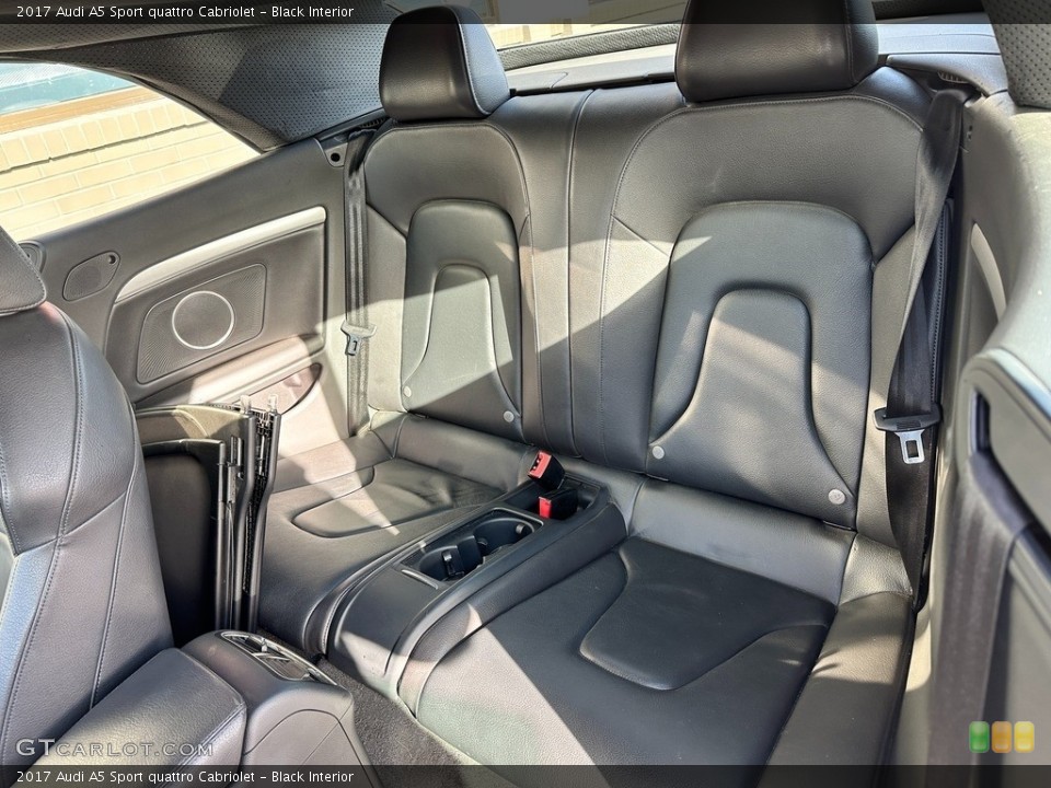 Black Interior Rear Seat for the 2017 Audi A5 Sport quattro Cabriolet #145337772