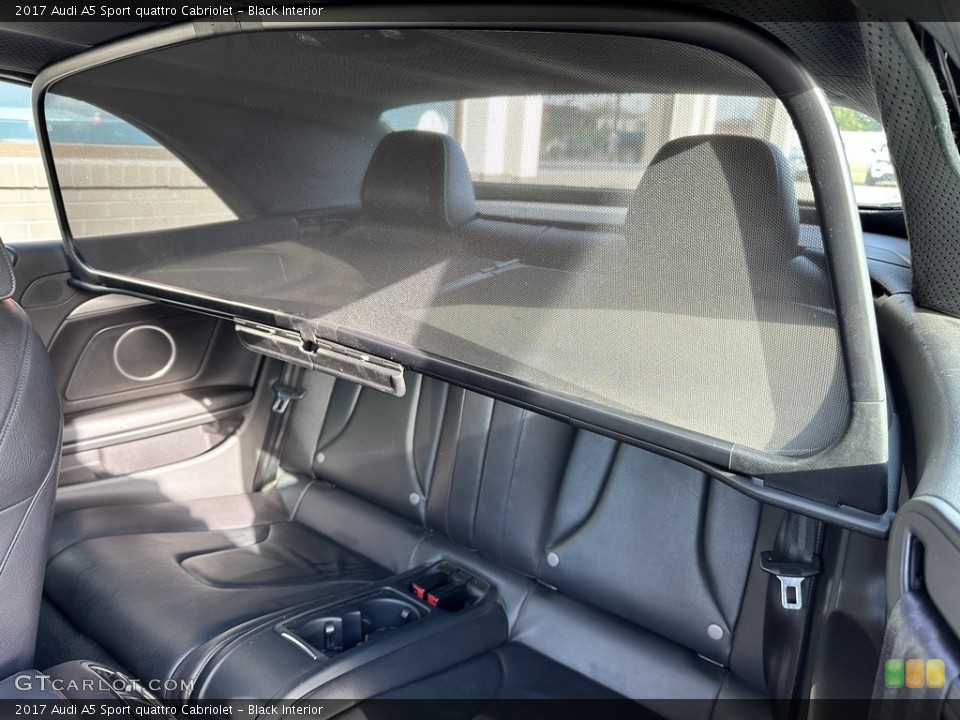 Black Interior Rear Seat for the 2017 Audi A5 Sport quattro Cabriolet #145337805