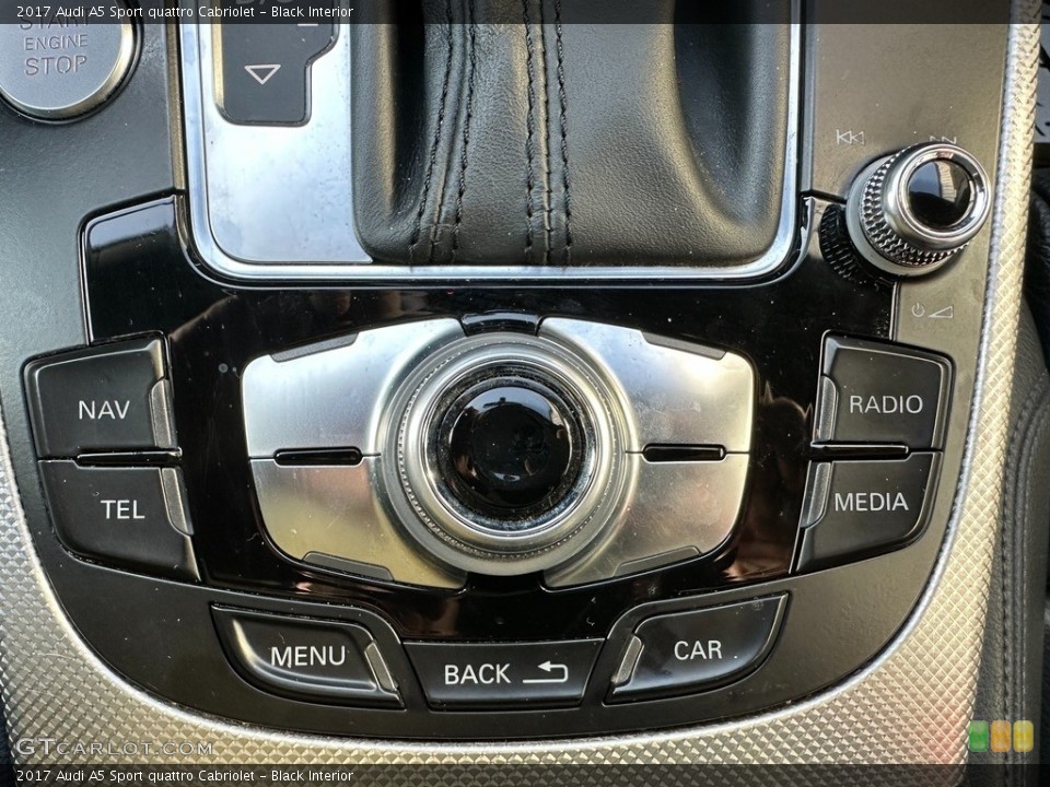 Black Interior Controls for the 2017 Audi A5 Sport quattro Cabriolet #145338303