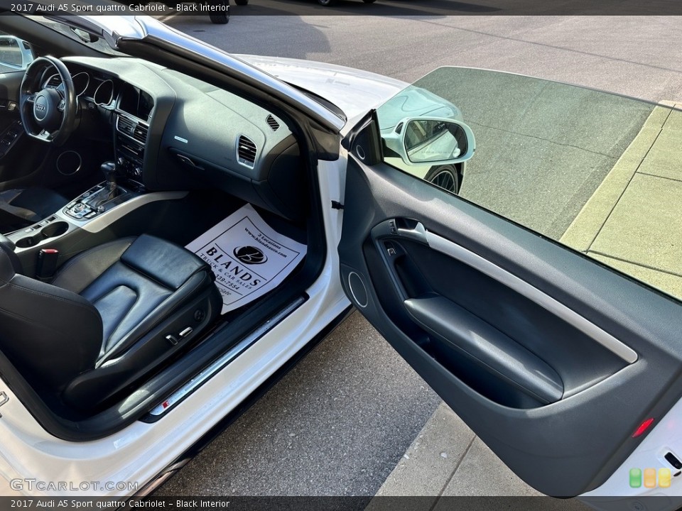 Black Interior Door Panel for the 2017 Audi A5 Sport quattro Cabriolet #145338477