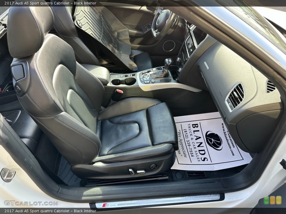 Black Interior Front Seat for the 2017 Audi A5 Sport quattro Cabriolet #145338501