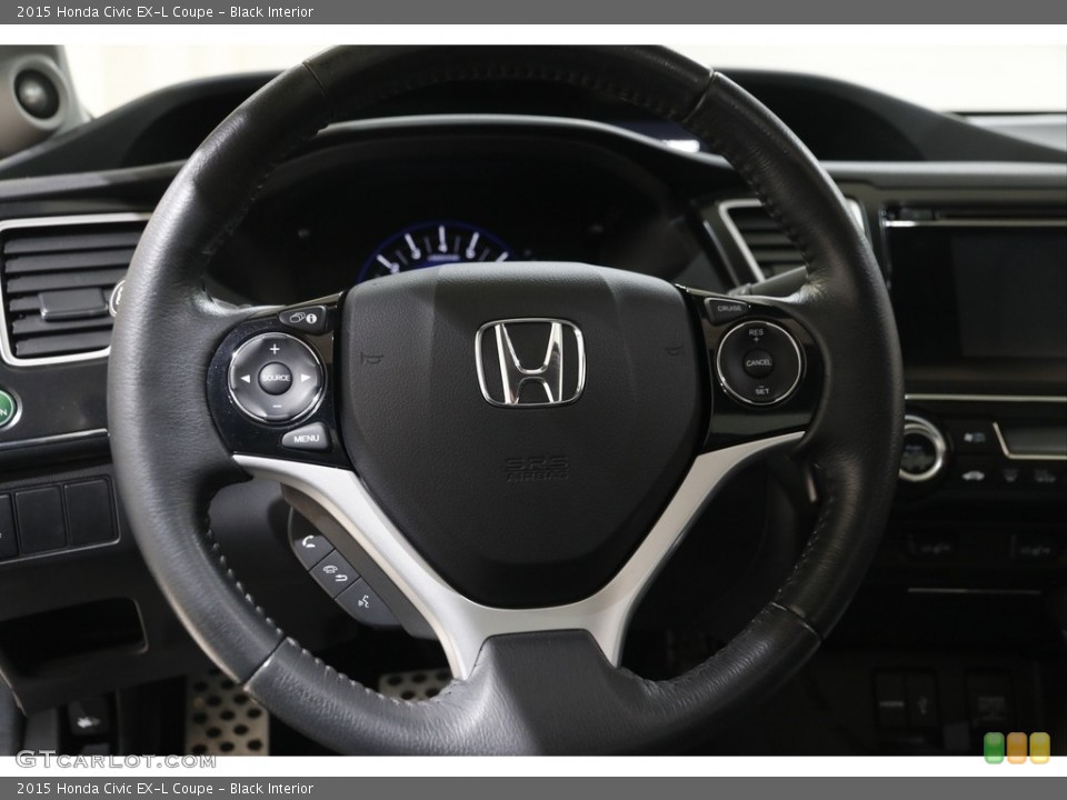 Black Interior Steering Wheel for the 2015 Honda Civic EX-L Coupe #145339851