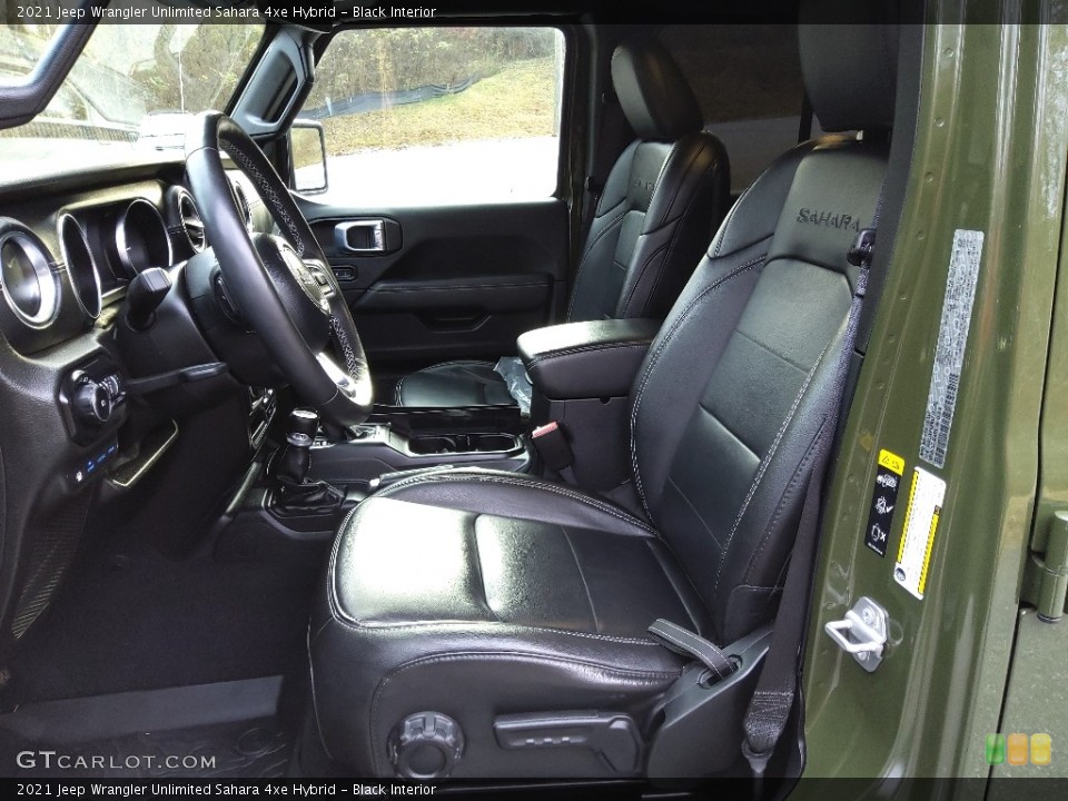 Black Interior Front Seat for the 2021 Jeep Wrangler Unlimited Sahara 4xe Hybrid #145339935