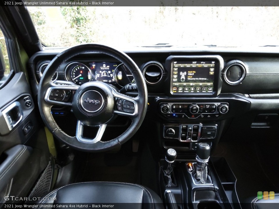 Black Interior Dashboard for the 2021 Jeep Wrangler Unlimited Sahara 4xe Hybrid #145340139