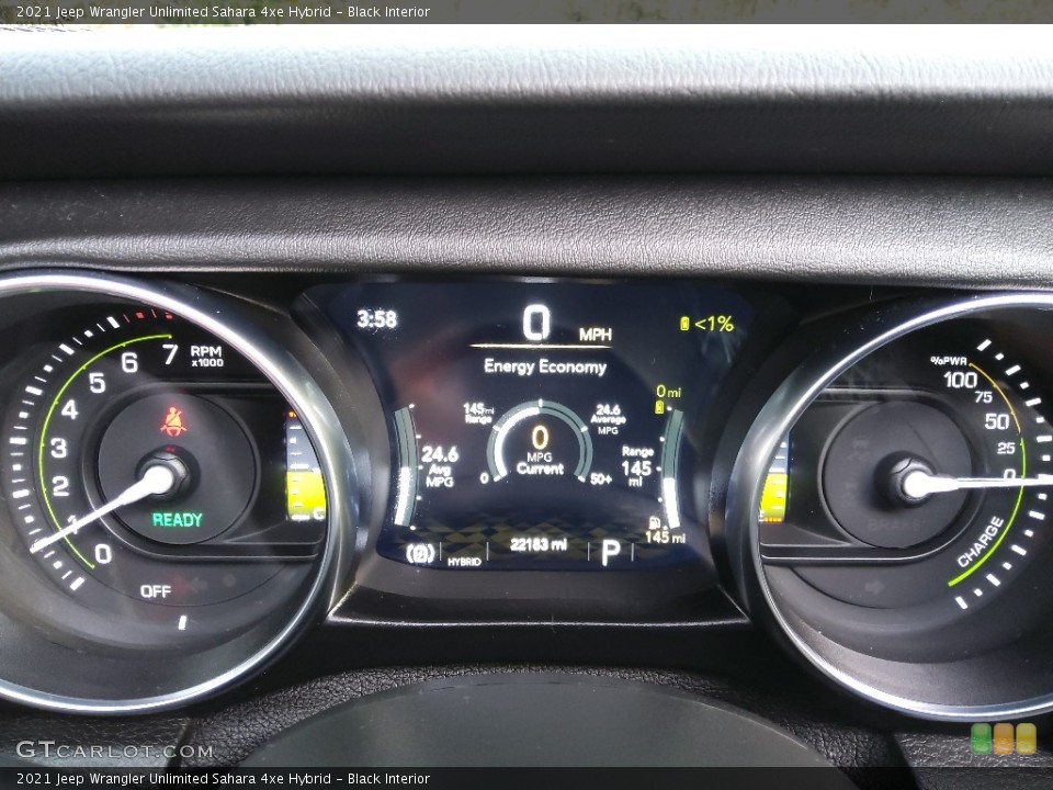 Black Interior Gauges for the 2021 Jeep Wrangler Unlimited Sahara 4xe Hybrid #145340241