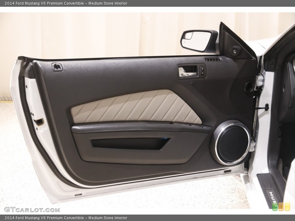 Medium Stone Interior Door Panel for the 2014 Ford Mustang V6 Premium Convertible #145343196