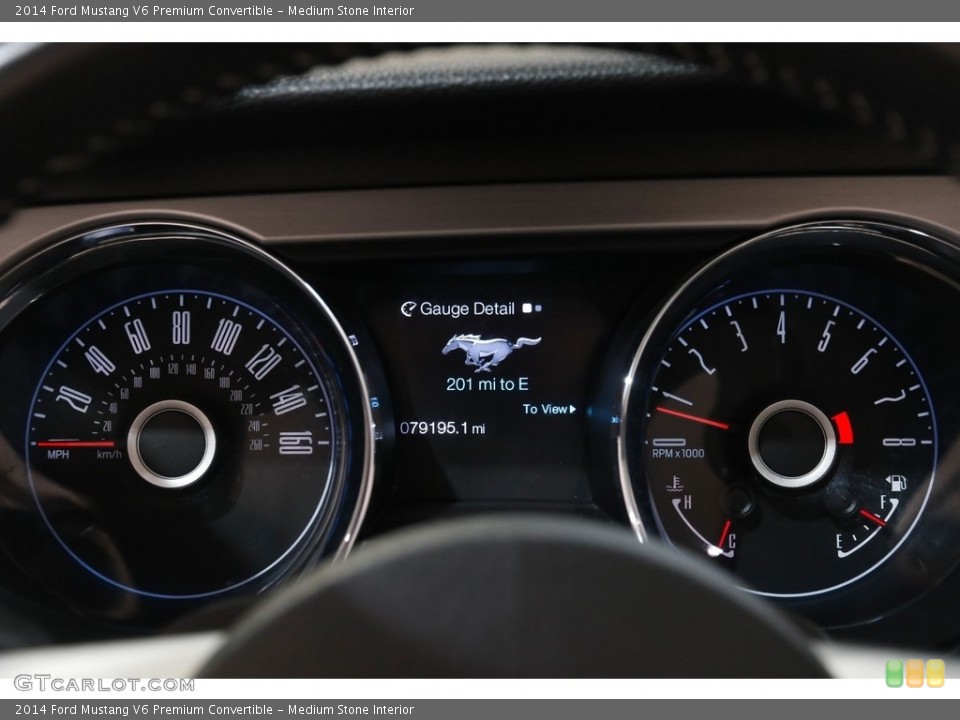 Medium Stone Interior Gauges for the 2014 Ford Mustang V6 Premium Convertible #145343250