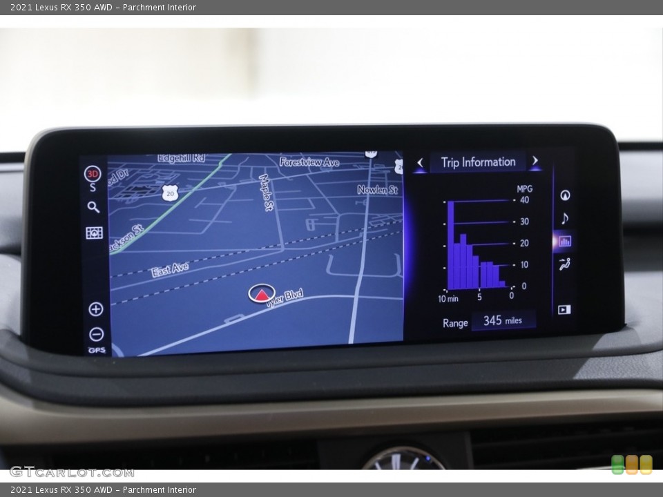 Parchment Interior Navigation for the 2021 Lexus RX 350 AWD #145343745