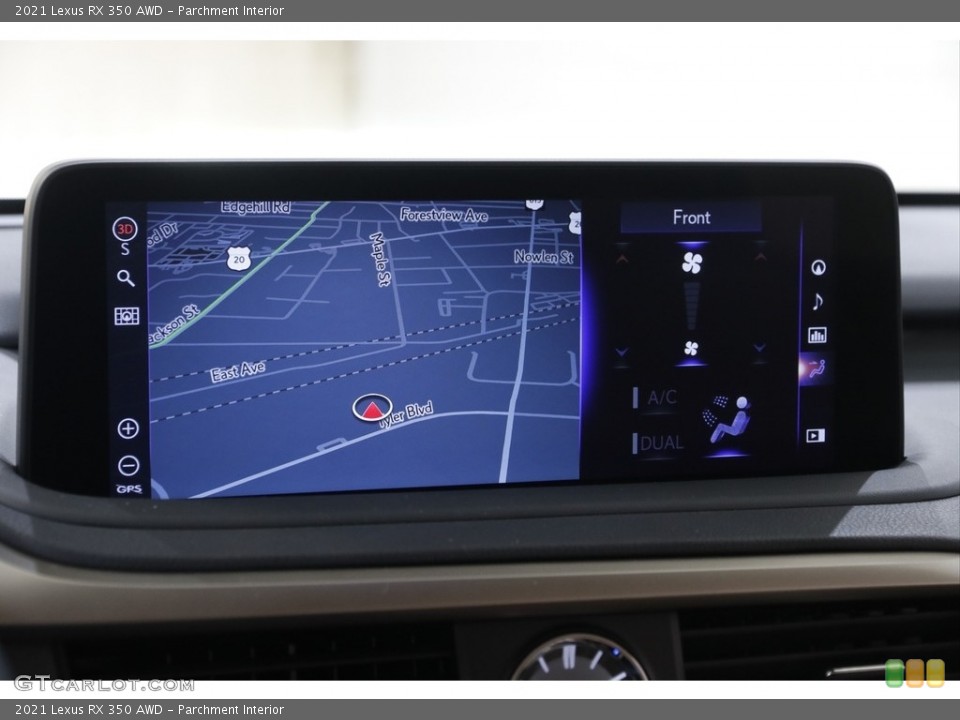 Parchment Interior Navigation for the 2021 Lexus RX 350 AWD #145343751