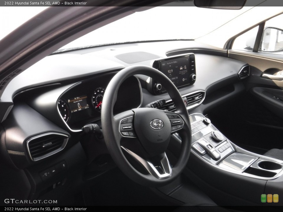 Black Interior Dashboard for the 2022 Hyundai Santa Fe SEL AWD #145345417