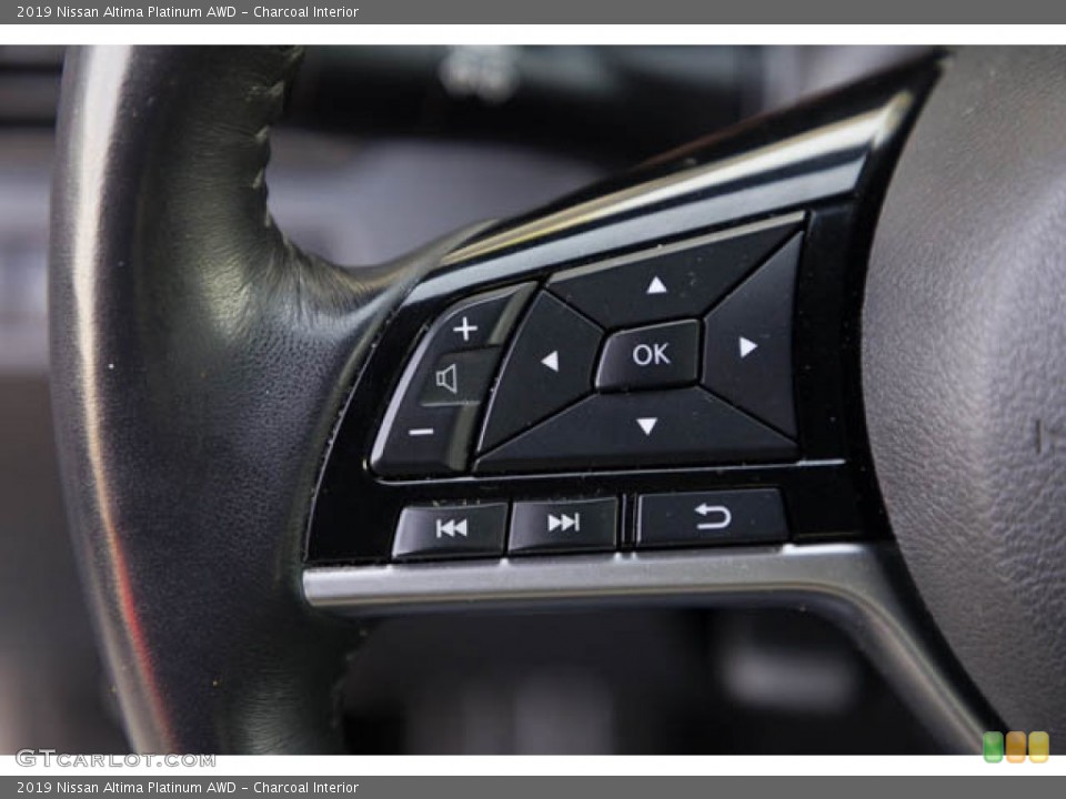 Charcoal Interior Steering Wheel for the 2019 Nissan Altima Platinum AWD #145345423