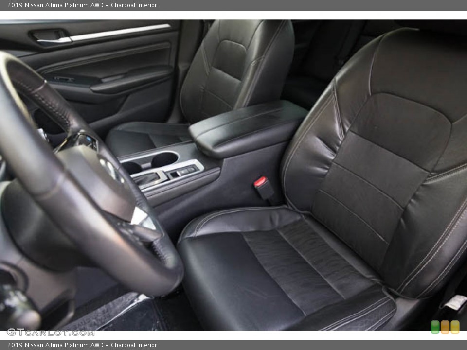 Charcoal Interior Front Seat for the 2019 Nissan Altima Platinum AWD #145345507