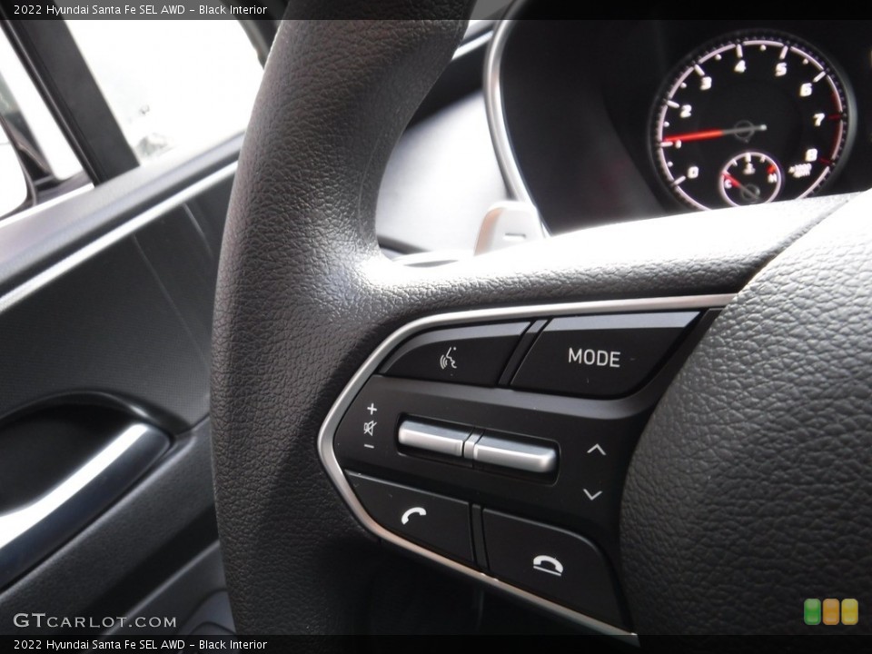 Black Interior Steering Wheel for the 2022 Hyundai Santa Fe SEL AWD #145345633