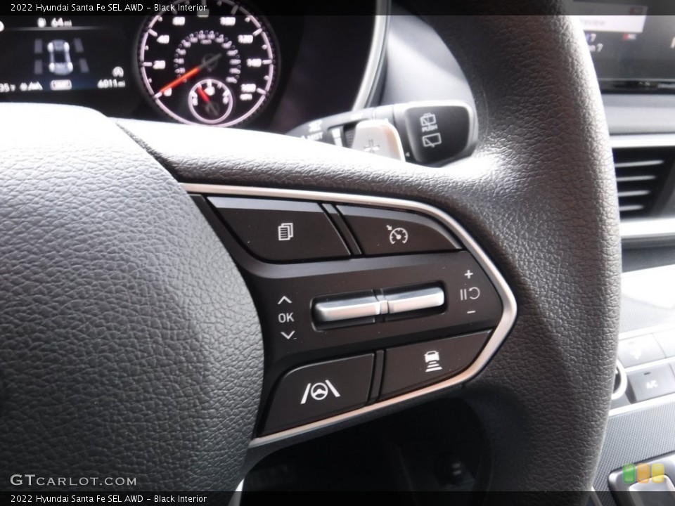 Black Interior Steering Wheel for the 2022 Hyundai Santa Fe SEL AWD #145345660