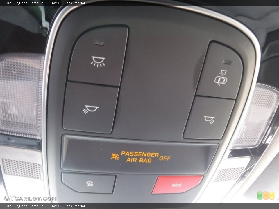 Black Interior Controls for the 2022 Hyundai Santa Fe SEL AWD #145345678