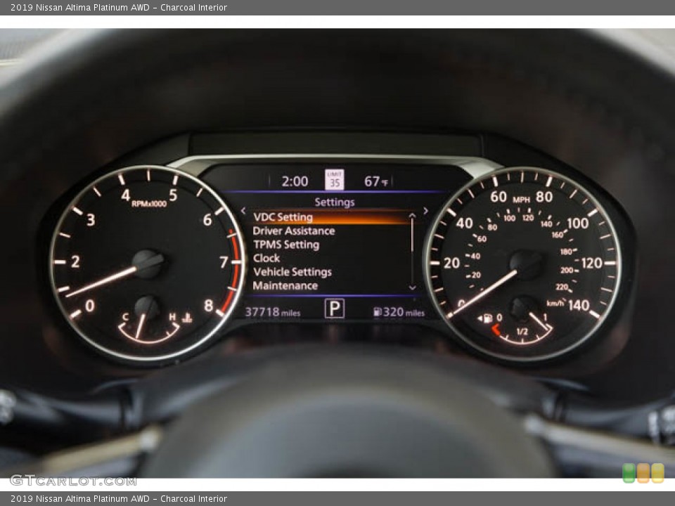 Charcoal Interior Gauges for the 2019 Nissan Altima Platinum AWD #145345747
