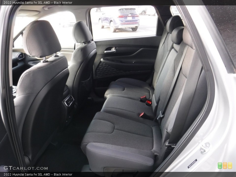 Black Interior Rear Seat for the 2022 Hyundai Santa Fe SEL AWD #145345750