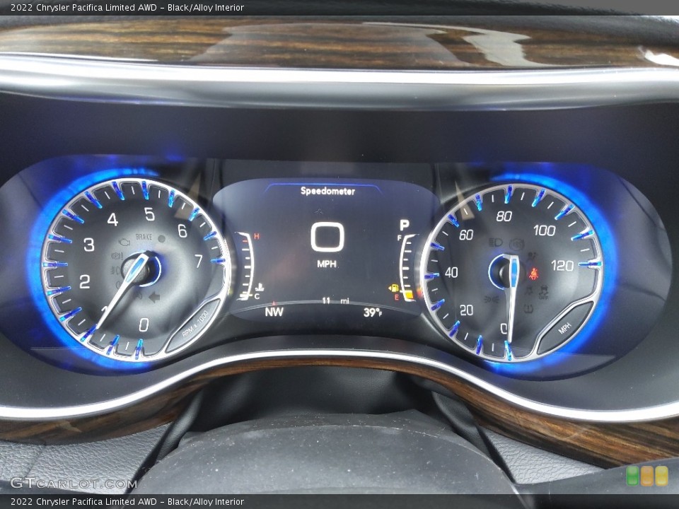 Black/Alloy Interior Gauges for the 2022 Chrysler Pacifica Limited AWD #145348210